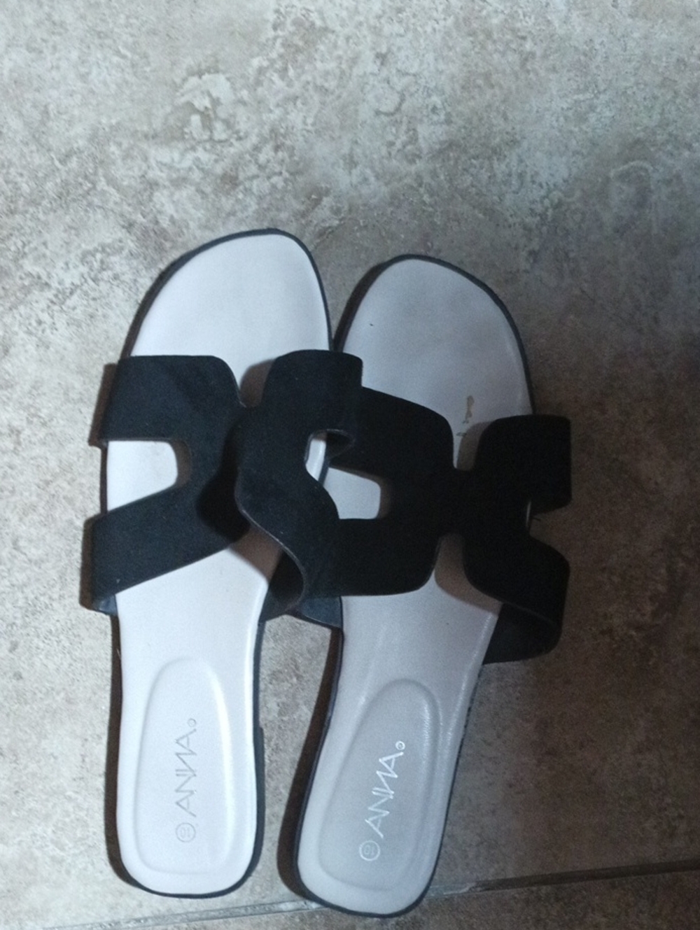 Black Slide Sandals for Women